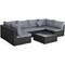 7-Pieces Modern Patio Wicker Conversation Set with Cushions Design and Adjustable for Garden-Poolside